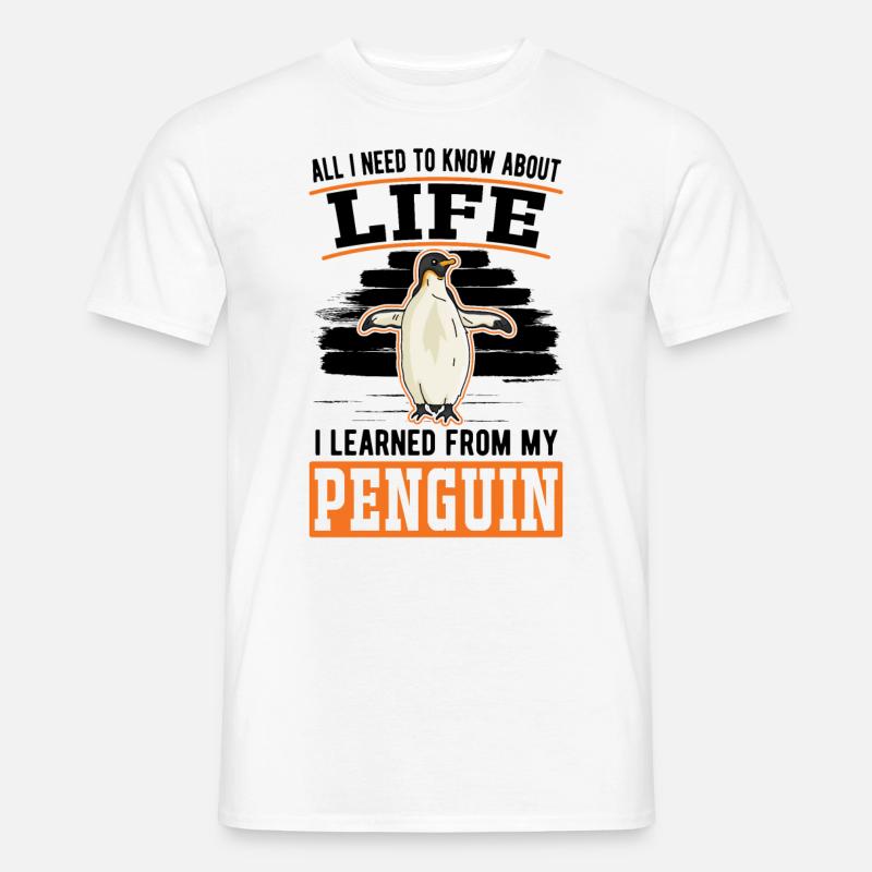 Pinguin Geschenk Penguin - Männer T-Shirt - Weiß