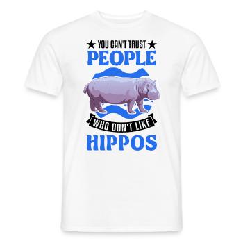 Hippo Lover Hippo Hippo Hippo - Men's T-Shirt - white - Front - AI Model Male 178 dark (178cm)