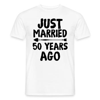 Je viens de me marier il y a 50 ans 50e anniversaire de mariage - T-shirt homme - blanc - Devant - AI Model Male 178 dark (178cm)