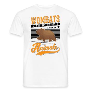Les wombats sont mes animaux spirituels - T-shirt homme - blanc - Devant - AI Model Male 178 dark (178cm)