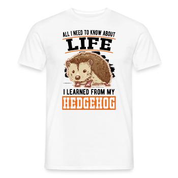 Hedgehog Gift Goose Gel - Men's T-Shirt - white - Front - AI Model Male 178 dark (178cm)
