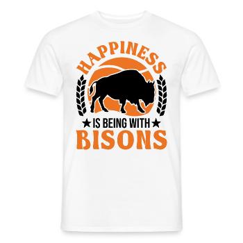 Buffalo Lucky Bison Water Buffalo - Men's T-Shirt - white - Front - AI Model Male 178 dark (178cm)