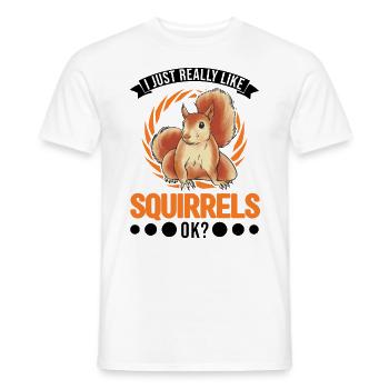 J’aime vraiment Squirrels Squirrel - T-shirt homme - blanc - Devant - AI Model Male 178 dark (178cm)