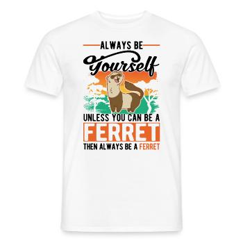 Ferret Lover Ferret Cadeau - T-shirt homme - blanc - Devant - AI Model Male 178 dark (178cm)