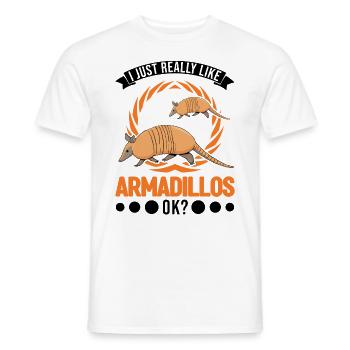 J’aime vraiment les tatous, ok tatou - T-shirt homme - blanc - Devant - AI Model Male 178 dark (178cm)