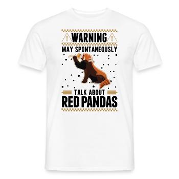 Peut parler spontanément des pandas roux - T-shirt homme - blanc - Devant - AI Model Male 178 dark (178cm)