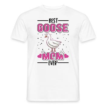 Best Goose Mom Ever Gänse Mama - Männer T-Shirt - Weiß - Vorne - AI Model Male 178 dark (178cm)