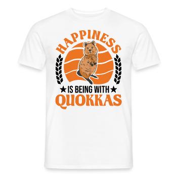 Quokka Lucky Kangourou à queue courte - T-shirt homme - blanc - Devant - AI Model Male 178 dark (178cm)