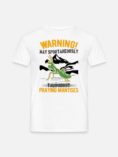 Gottesanbeterin Mantis Fangschrecke - Männer T-Shirt - Weiß