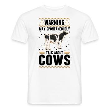 Peut parler spontanément de Vaches Vaches D’élevage Vaches - T-shirt homme - blanc - Devant - AI Model Male 178 dark (178cm)