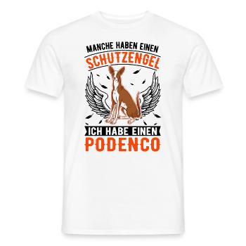 Podenco Schutzengel Spanischer Windhund Podenco - Männer T-Shirt - Weiß - Vorne - AI Model Male 178 dark (178cm)