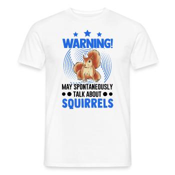 Warning Squirrel Gray Squirrel - Men's T-Shirt - white - Front - AI Model Male 178 dark (178cm)