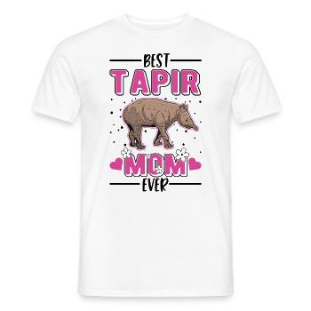 Best Tapir Mom Ever - Männer T-Shirt - Weiß - Vorne - AI Model Male 178 dark (178cm)