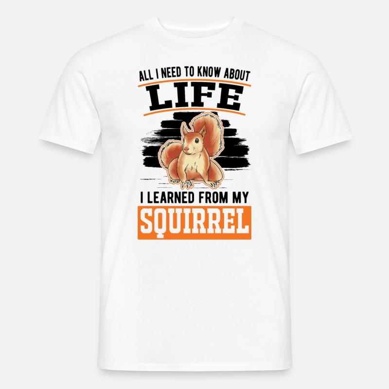 Eichhörnchen Geschenk Grauhörnchen Squirrel - Männer T-Shirt - Weiß