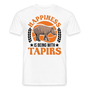 Tapir Glück Flachlandtapir Tapirdae Tapir - Männer T-Shirt - Weiß - Vorne - AI Model Male 178 dark (178cm)