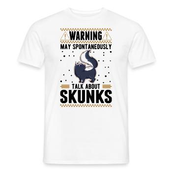 Warnung Stinktier Besitzer Skunk - Männer T-Shirt - Weiß - Vorne - AI Model Male 178 dark (178cm)