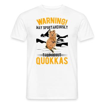 Peut parler spontanément de Quokkas - T-shirt homme - blanc - Devant - AI Model Male 178 dark (178cm)