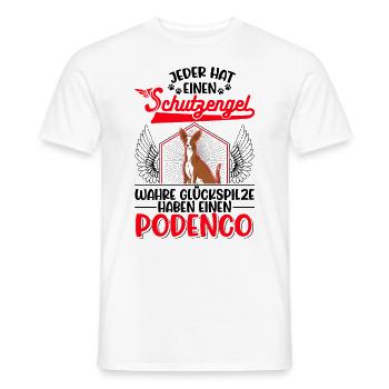 Podenco Schutzengel Spanischer Windhund Podenco - Männer T-Shirt - Weiß - Vorne - AI Model Male 178 dark (178cm)