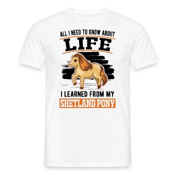 Shetland Pony Shetland Pony Shetty - T-shirt homme - blanc - Devant - AI Model Male 178 dark (178cm)