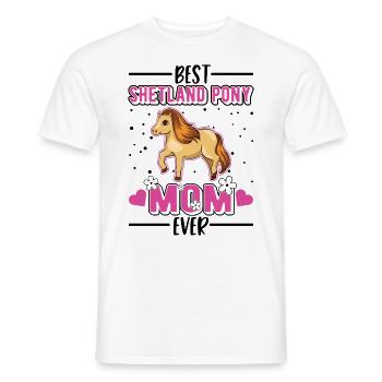 Best Shetland Pony Mom Ever Shetty Mama - Männer T-Shirt - Weiß - Vorne - AI Model Male 178 dark (178cm)