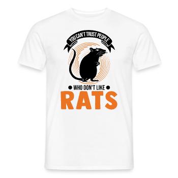 Rat Gift Domestic Rat Rat Owner - Men's T-Shirt - white - Front - AI Model Male 178 dark (178cm)