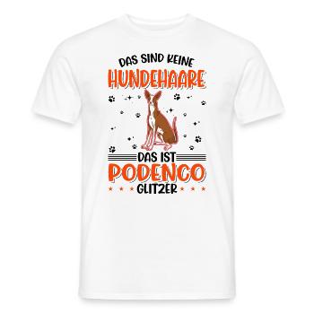 Podenco Glitzer Spanischer Windhund Podenco - Männer T-Shirt - Weiß - Vorne - AI Model Male 178 dark (178cm)