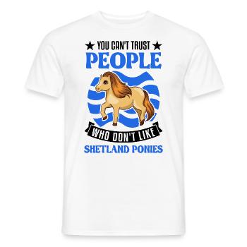Shetland Pony Cadeau Shetty - T-shirt homme - blanc - Devant - AI Model Male 178 dark (178cm)