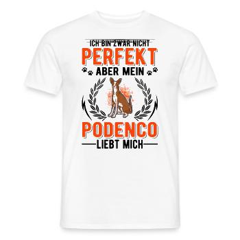 Podenco Spanischer Windhund Ibizan Hound - Männer T-Shirt - Weiß - Vorne - AI Model Male 178 dark (178cm)