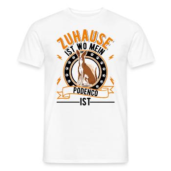 Zuhause ist wo mein Podenco ist Ibizan Hound - Männer T-Shirt - Weiß - Vorne - AI Model Male 178 dark (178cm)