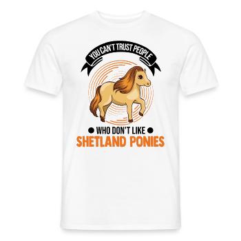 Shetland Pony Gift Shetty - Men's T-Shirt - white - Front - AI Model Male 178 dark (178cm)