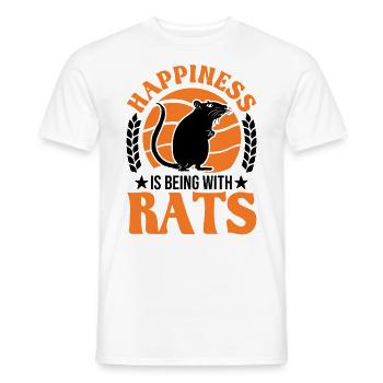 Rat Luck Rat Owner Domestic Rat - Men's T-Shirt - white - Front - AI Model Male 178 dark (178cm)