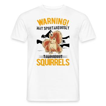 Avertissement Écureuil Gris Écureuil - T-shirt homme - blanc - Devant - AI Model Male 178 dark (178cm)