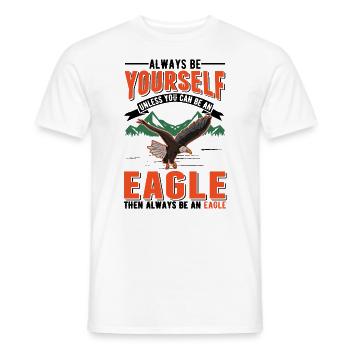 Golden Eagle Falconer Eagle Breeding Eagle - Men's T-Shirt - white - Front - AI Model Male 178 dark (178cm)