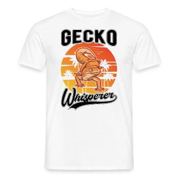 Gecko Whisperer Gecko Whisperer Leopard Gecko - Men's T-Shirt - white - Front - AI Model Male 178 dark (178cm)
