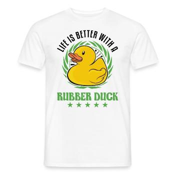 La vie est meilleure avec un Rubber Duck Gummiente - T-shirt homme - blanc - Devant - AI Model Male 178 dark (178cm)