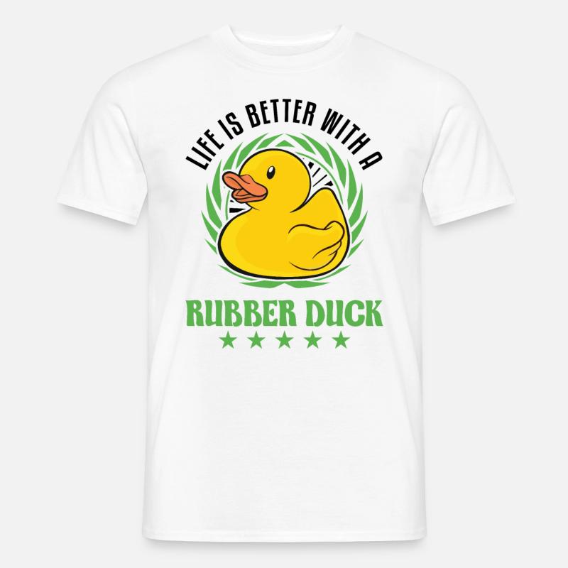 Life is better with a Rubber Duck Gummiente - Men’s T-shirt - white