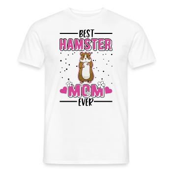 Meilleure maman hamster de tous les temps Hamster Mama - T-shirt homme - blanc - Devant - AI Model Male 178 dark (178cm)