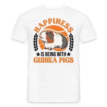 Guinea Pig Lucky Guinea Pig Guinea Pig - Men's T-Shirt - white - Front - AI Model Male 178 dark (178cm)