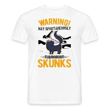 Warnung Stinktier Besitzer Skunk - Männer T-Shirt - Weiß - Vorne - AI Model Male 178 dark (178cm)