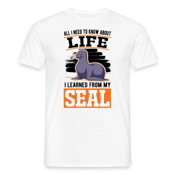 Seal Gift Seal Sea Lion - Men's T-Shirt - white - Front - AI Model Male 178 dark (178cm)