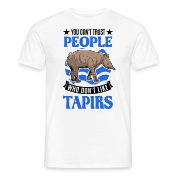 Tapir Flachlandtapir Tapirdae Tapir - Männer T-Shirt - Weiß - Vorne - AI Model Male 178 dark (178cm)