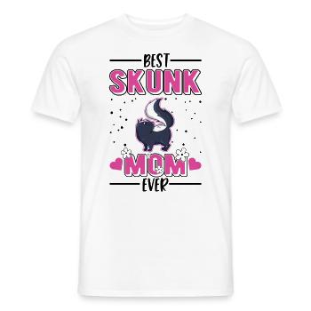 Meilleure maman Skunk jamais puante - T-shirt homme - blanc - Devant - AI Model Male 178 dark (178cm)