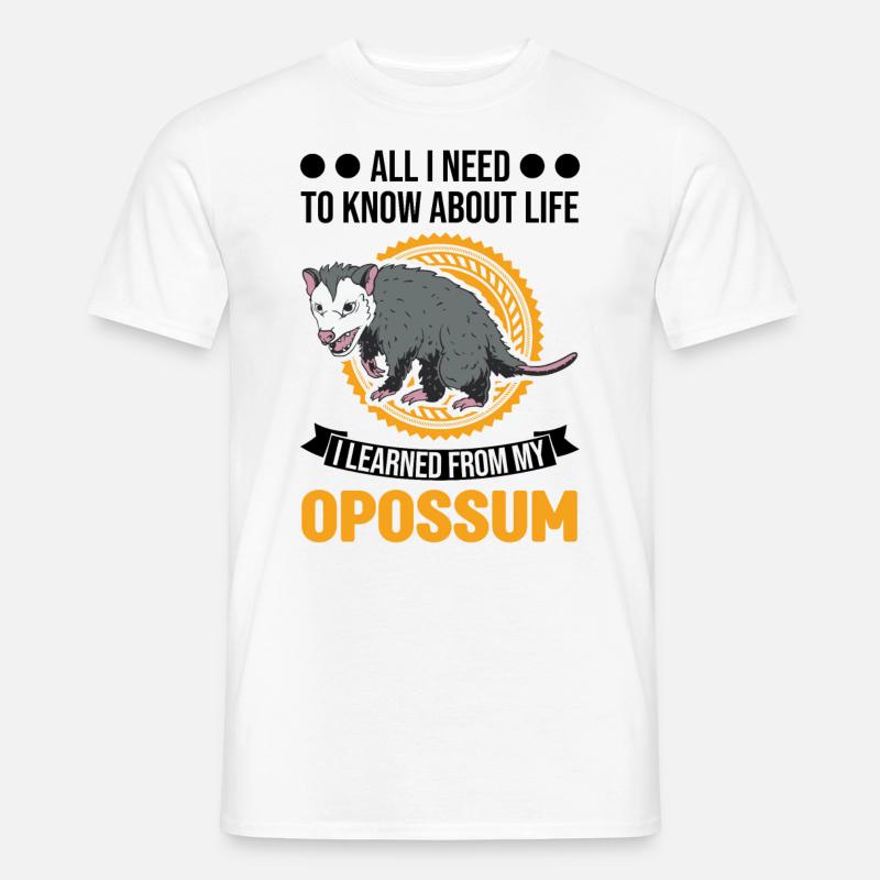 Opossum Geschenk Possum Beutelratte - Männer T-Shirt - Weiß