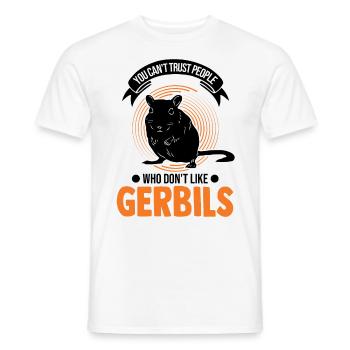 Gerbil Gift Racing Rat Germesau - Men's T-Shirt - white - Front - AI Model Male 178 dark (178cm)