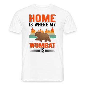 Home is where my Wombat is - Männer T-Shirt - Weiß - Vorne - AI Model Male 178 dark (178cm)