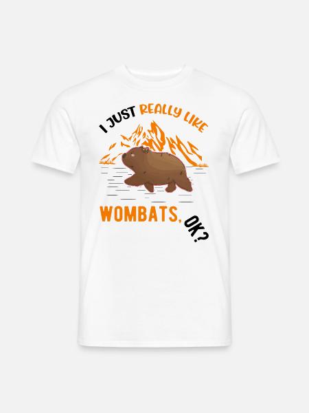 J’aime vraiment Wombats - T-shirt homme - blanc