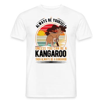 Always be yourself Kangaroo Australia Kangaroo - Men's T-Shirt - white - Front - AI Model Male 178 dark (178cm)