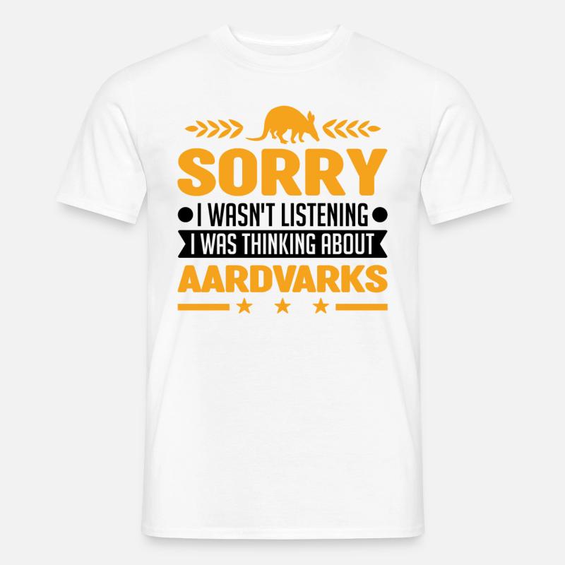Erdferkel Geschenk Aardvark - Männer T-Shirt - Weiß