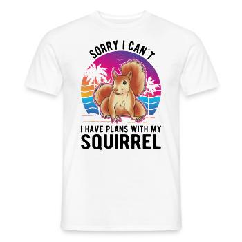 Squirrel Gift Squirrel Gray Squirrel - Men's T-Shirt - white - Front - AI Model Male 178 dark (178cm)
