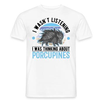 Porcupine Gift Porcupine - Men's T-Shirt - white - Front - AI Model Male 178 dark (178cm)